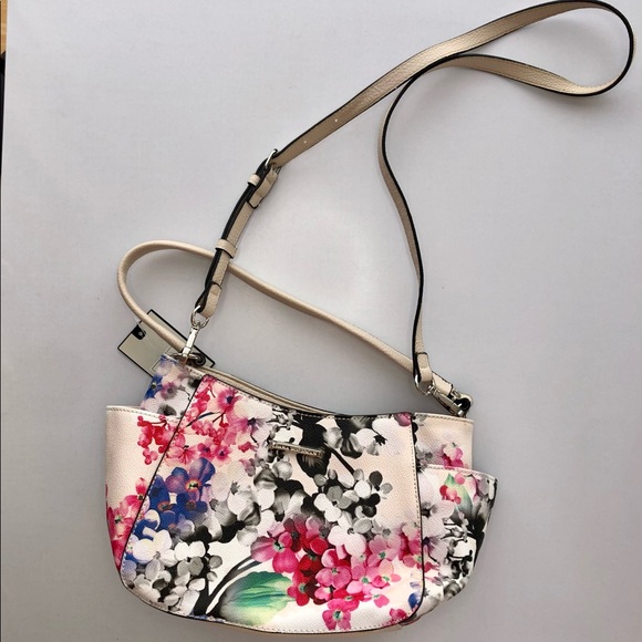 Dana Buchman Handbags - NWT Dana Buchman Floral Purse Side Pockets Crossbody